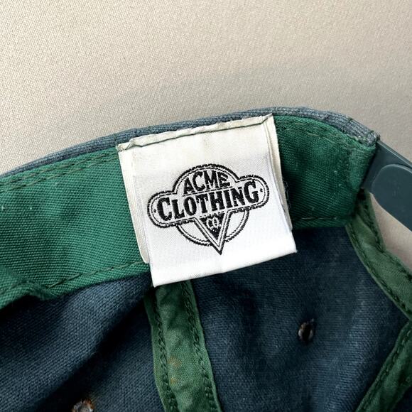 Vintage Daffy Duck Hat Cap Snapback Green Looney Tunes Warner Bros Adjustable - Picture 6 of 8